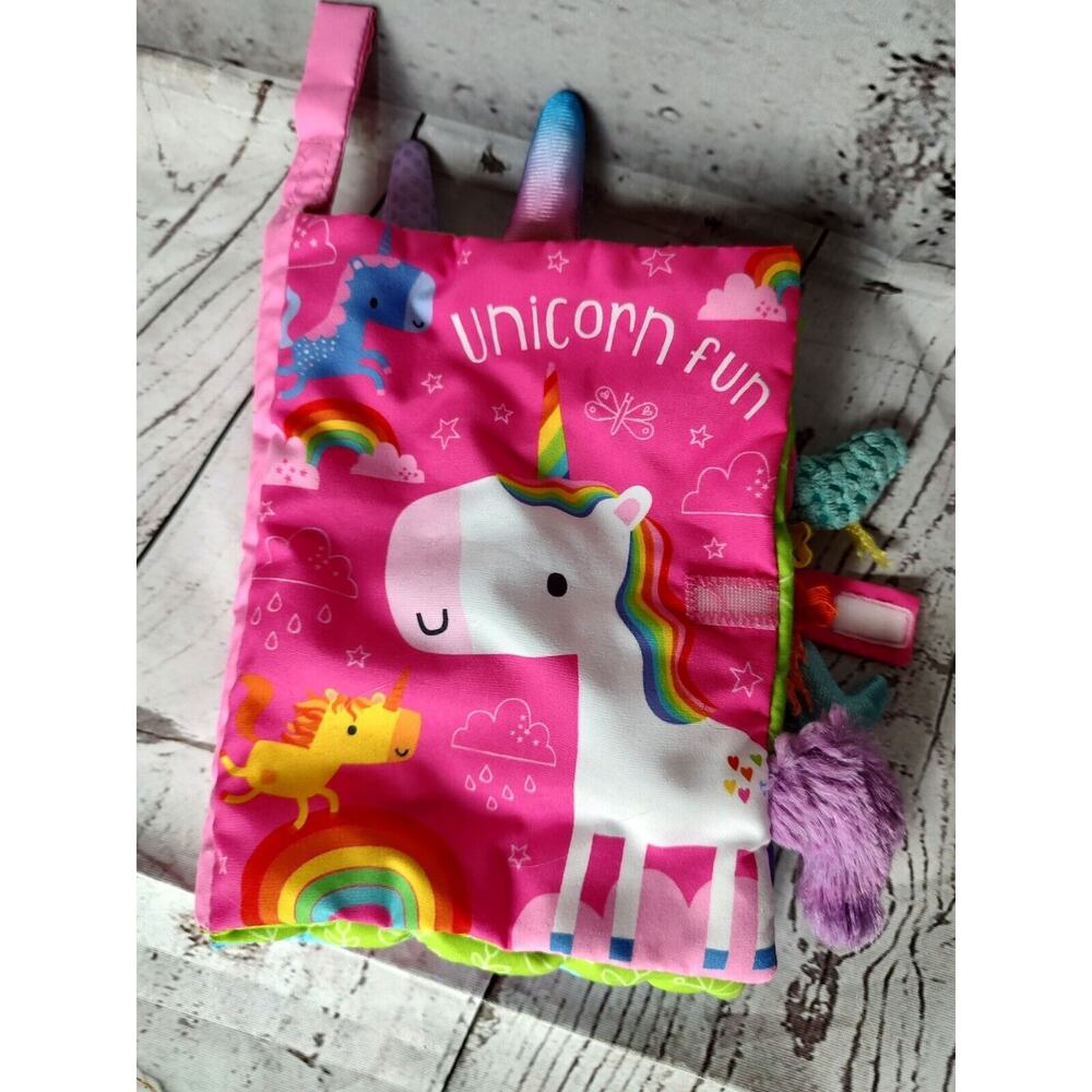 Make Believe Ideas Sensory Snuggables Unicorn Fun Tails Soft Cloth Book